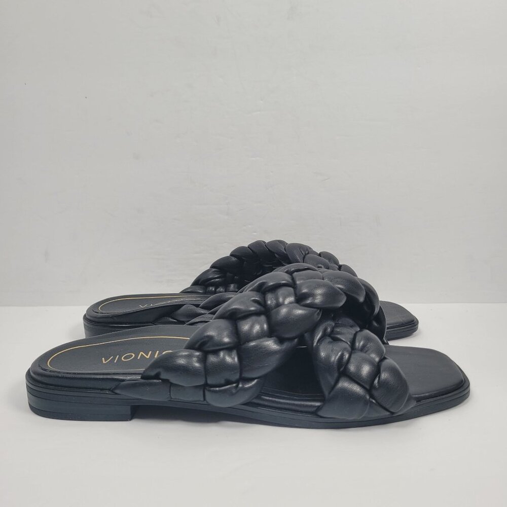 Vionic Kalina Women's Black Braided Slide Sandals US Size 8.5
